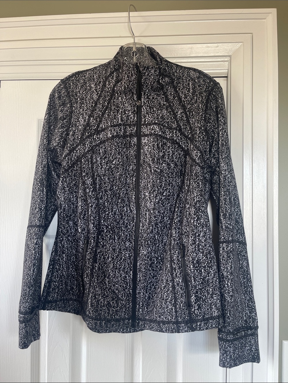 lululemon athletica Black & White Speckled Full-Zip Utility Jacket